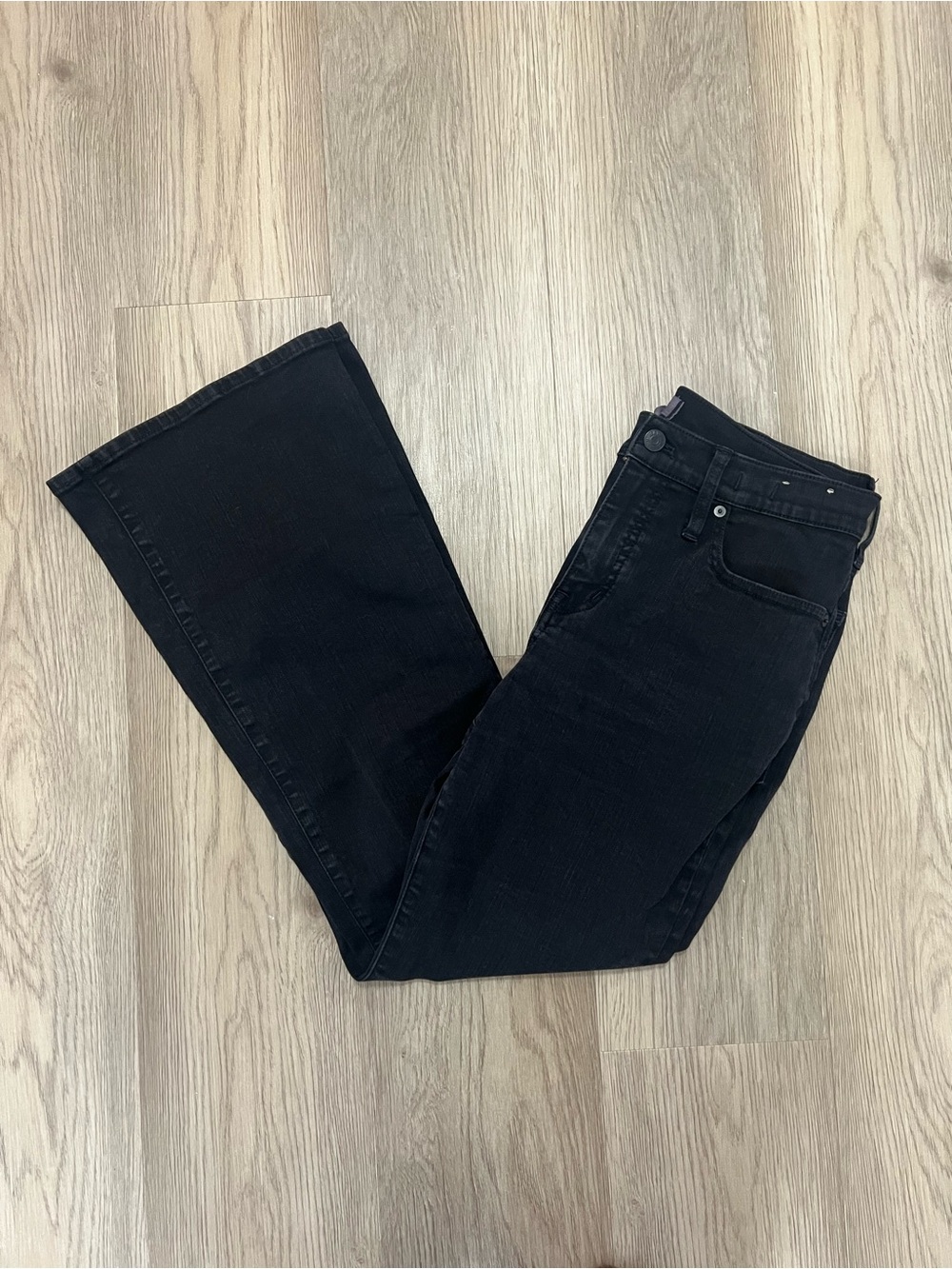Madewell Skinny Flare Jeans Black Wash Size 30P NN749